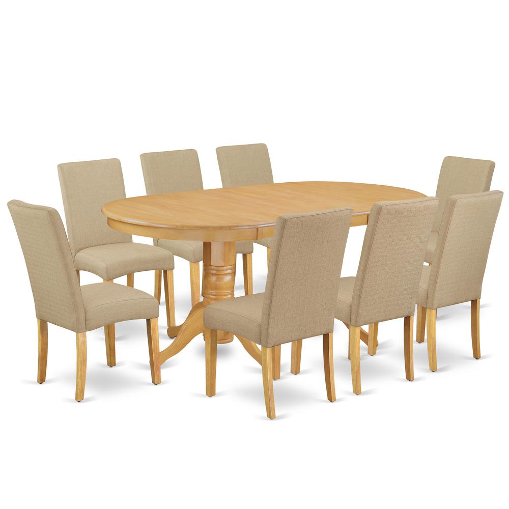 Dining Room Set Oak VADR9-OAK-16 By East West Furniture | Dining Sets | Modishstore - 2