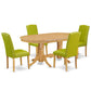 Dining Room Set Oak VAEN5-OAK-51 By East West Furniture | Dining Sets | Modishstore - 2