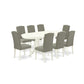 Dining Room Set Linen White VAEN9-LWH-06 By East West Furniture | Dining Sets | Modishstore - 2