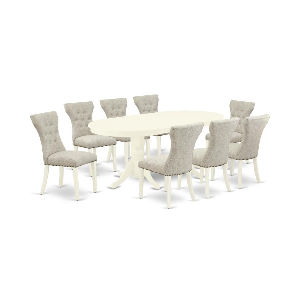 Dining Room Set Linen White VAGA9 - LWH - 35 By East West Furniture | Dining Sets | Modishstore - 2