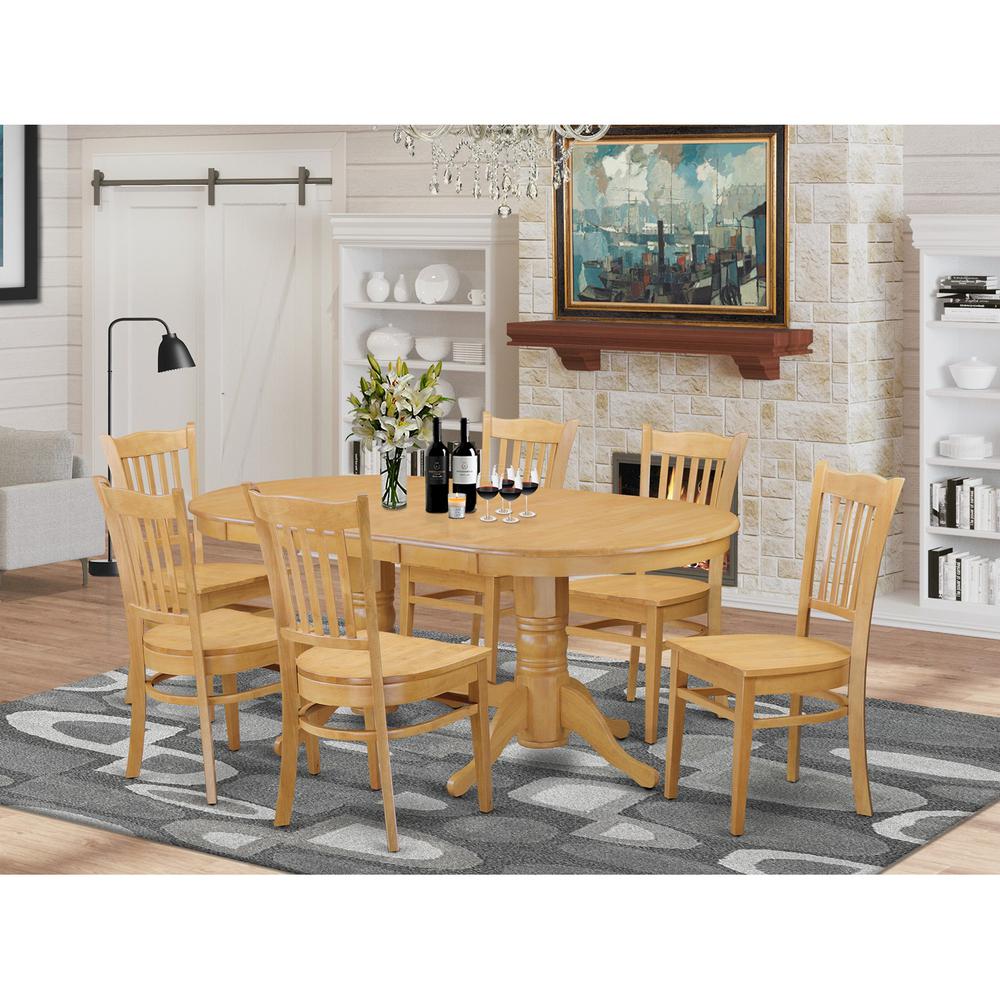7 Pc Dining Room Set - Kitchen Dinette Table And 6 Kitchen Chairs By East West Furniture | Dining Sets | Modishstore