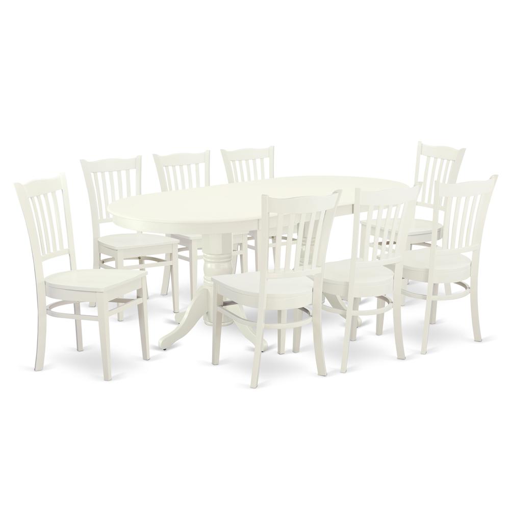 Dining Room Set Linen White VAGR9-LWH-W By East West Furniture | Dining Sets | Modishstore - 2