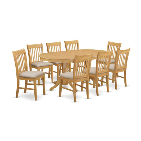9 Pc Table And Chairs Set - Small Kitchen Table And 8 Dining Chairs By East West Furniture | Dining Sets | Modishstore