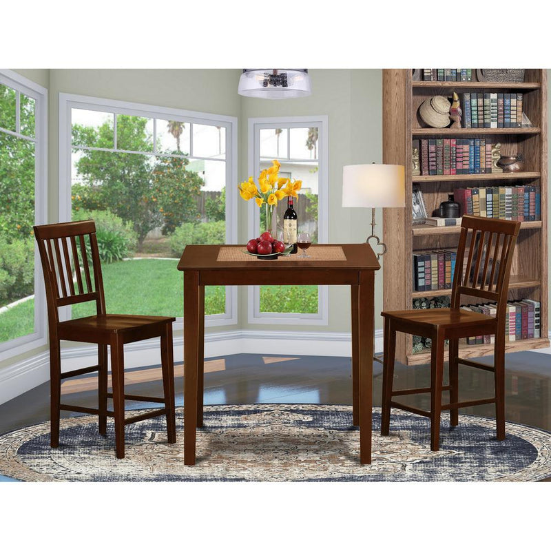 3 Pc Pub Table Set-Counter Height Table And 2 Kitchen Chairs. By East West Furniture | Bar Stools & Table | Modishstore