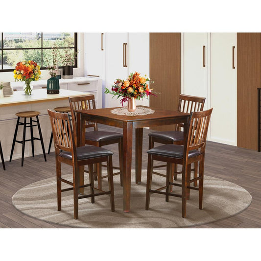 5 Pc Counter Height Table-Square Gathering Table And 4 Stools By East West Furniture | Dining Sets | Modishstore