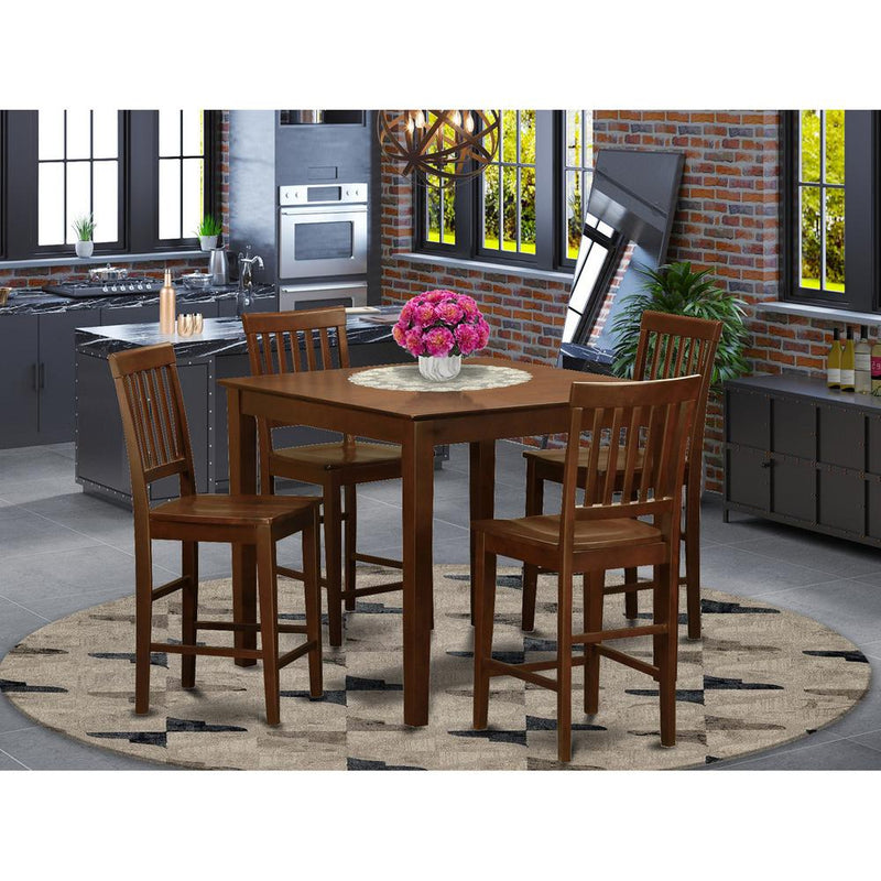 5 Pc Pub Table Set-Counter Height Table And 4 Kitchen Chairs. By East West Furniture | Bar Stools & Table | Modishstore