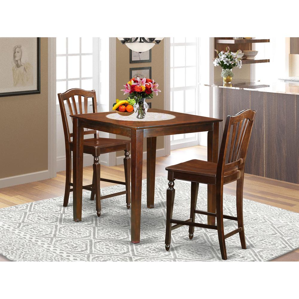 3 Pc Dining Counter Height Set-Pub Table And 2 Dinette Chairs. By East West Furniture | Bar Stools & Table | Modishstore