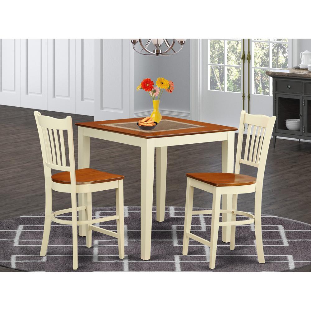 3 Pc Counter Height Set - Dining Table And 2 Bar Stools. By East West Furniture | Bar Stools & Table | Modishstore