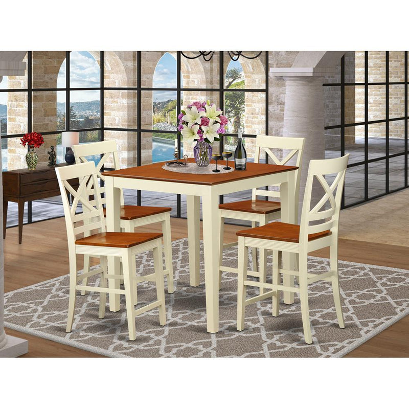 Pc Dining Counter Height Set - Dining Table And 4 Bar Stools. By East West Furniture | Bar Stools & Table | Modishstore