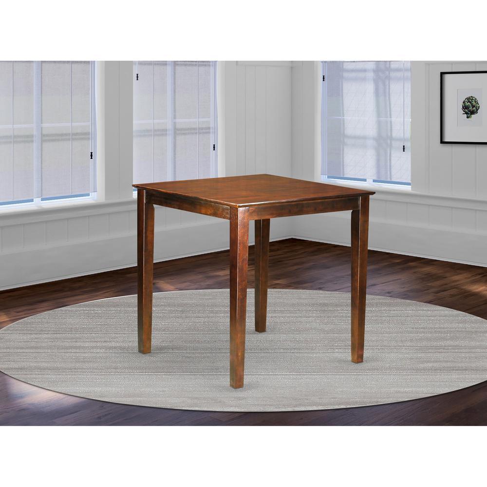 Vernon Pub, Counter Height Square Table - Mahogany Finish By East West Furniture | Dining Tables | Modishstore