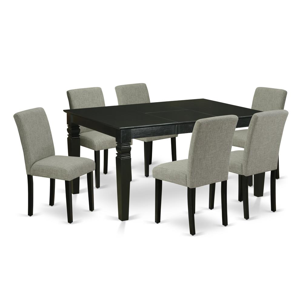 Dining Room Set Black WEAB7-BLK-06 By East West Furniture | Dining Sets | Modishstore - 2