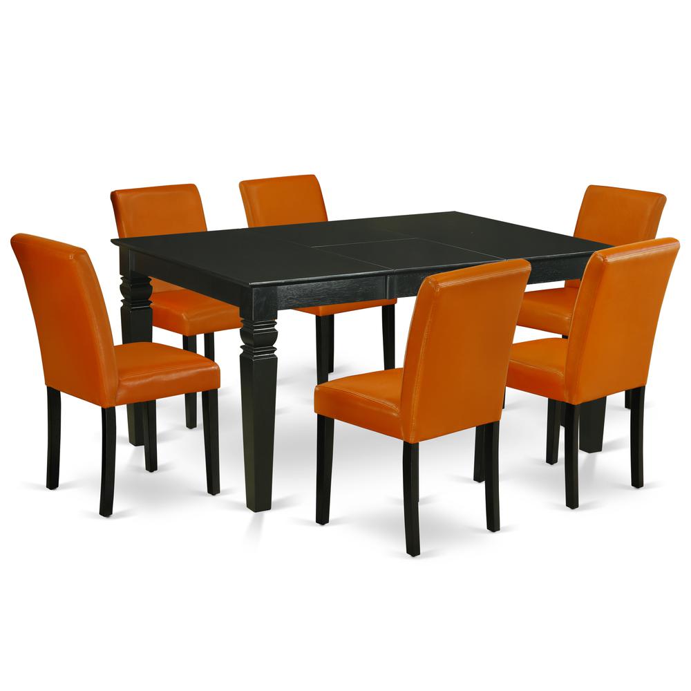 Dining Room Set Black WEAB7-BLK-61 By East West Furniture | Dining Sets | Modishstore - 2