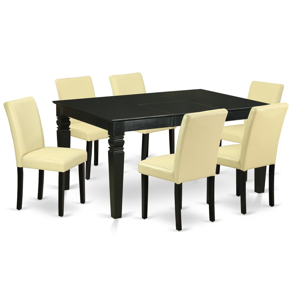Dining Room Set Black WEAB7-BLK-73 By East West Furniture | Dining Sets | Modishstore - 2