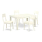 Dining Room Set Linen White WEAD5 - LWH - LC By East West Furniture | Dining Sets | Modishstore - 2