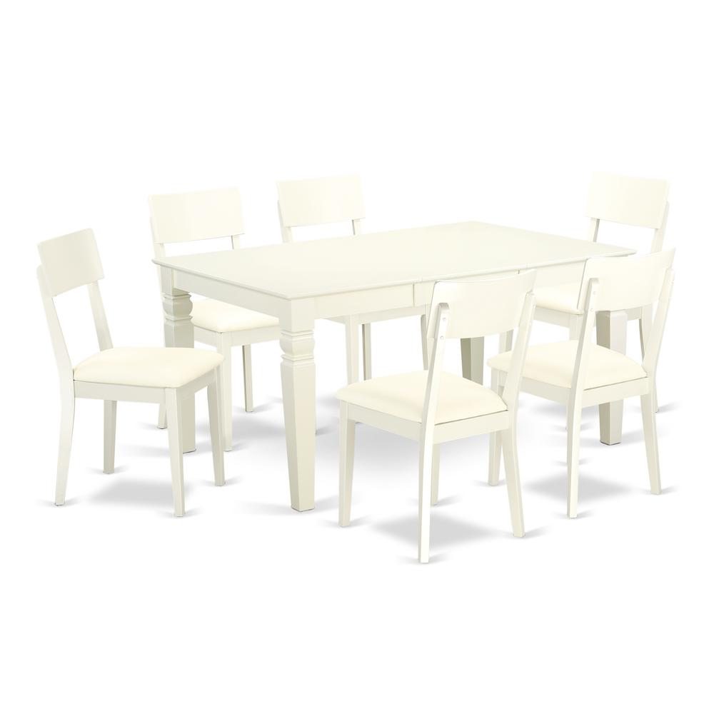 Dining Room Set Linen White WEAD7-LWH-LC By East West Furniture | Dining Sets | Modishstore - 2