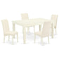Dining Room Set Linen White WEBA5-WHI-01 By East West Furniture | Dining Sets | Modishstore - 2