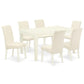 Dining Room Set Linen White WEBA7-WHI-01 By East West Furniture | Dining Sets | Modishstore - 2