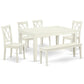 Dining Room Set Linen White WECL6C-LWH-W By East West Furniture | Dining Sets | Modishstore - 2