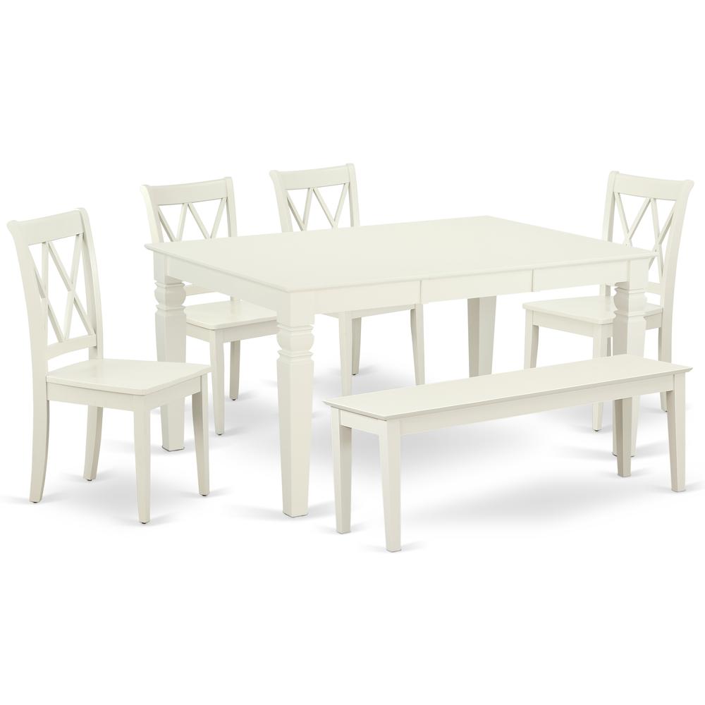 Dining Room Set Linen White WECL6C-LWH-W By East West Furniture | Dining Sets | Modishstore - 2