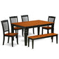 Dining Room Set Black & Cherry WEDA6N-BCH-W By East West Furniture | Dining Sets | Modishstore - 2