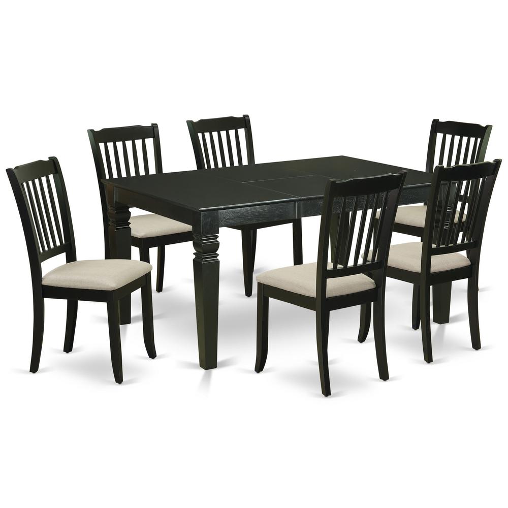 Dining Room Set Black WEDA7 - BLK - C By East West Furniture | Dining Sets | Modishstore - 2