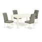 Dining Room Set Linen White WEEL5 - WHI - 07 By East West Furniture | Dining Sets | Modishstore - 2