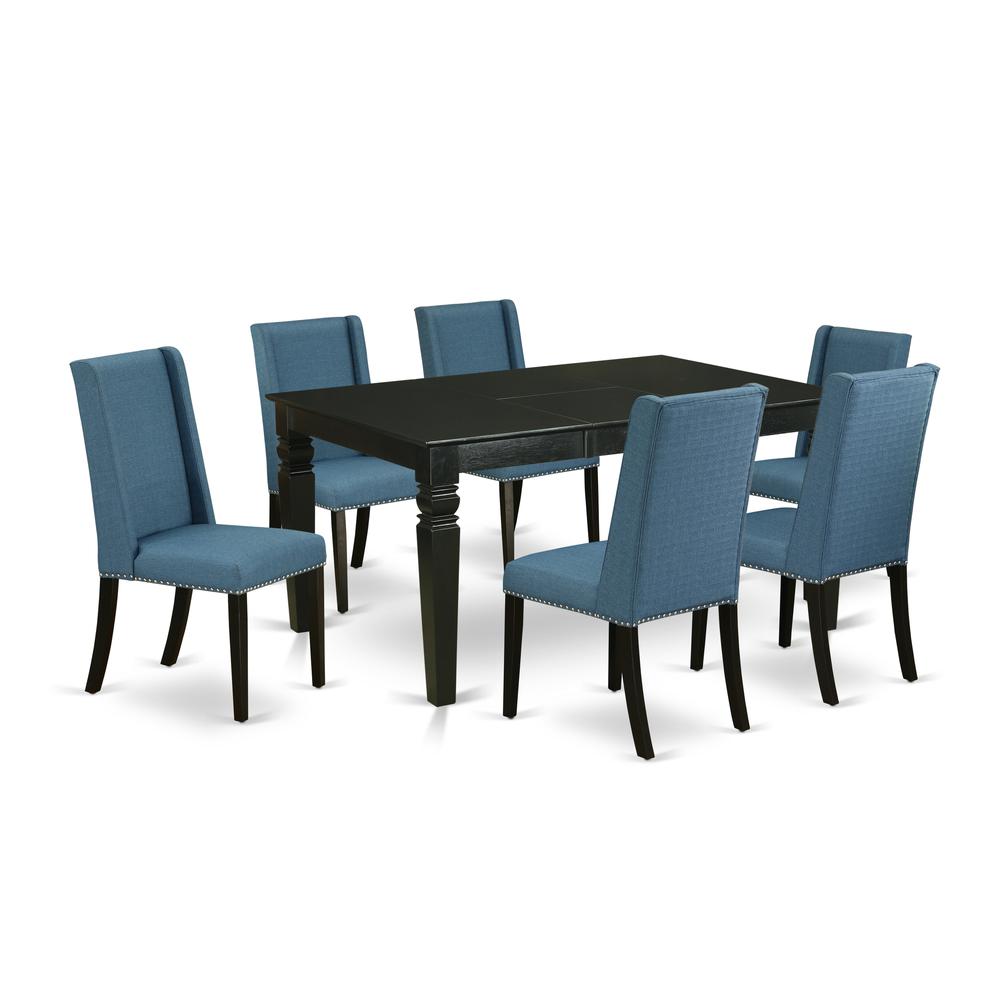 Dining Room Set Black WEFL7 - BLK - 21 By East West Furniture | Dining Sets | Modishstore - 2