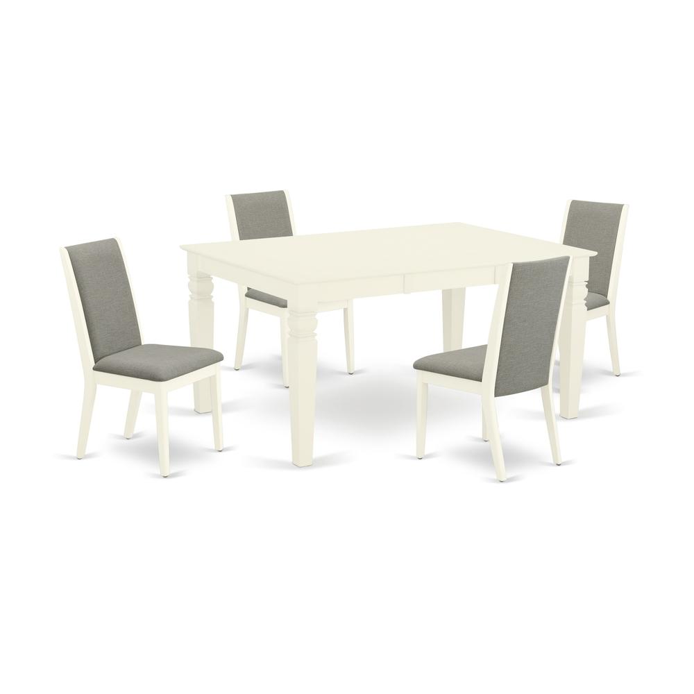 Dining Room Set Linen White WELA5 - WHI - 06 By East West Furniture | Dining Sets | Modishstore - 2