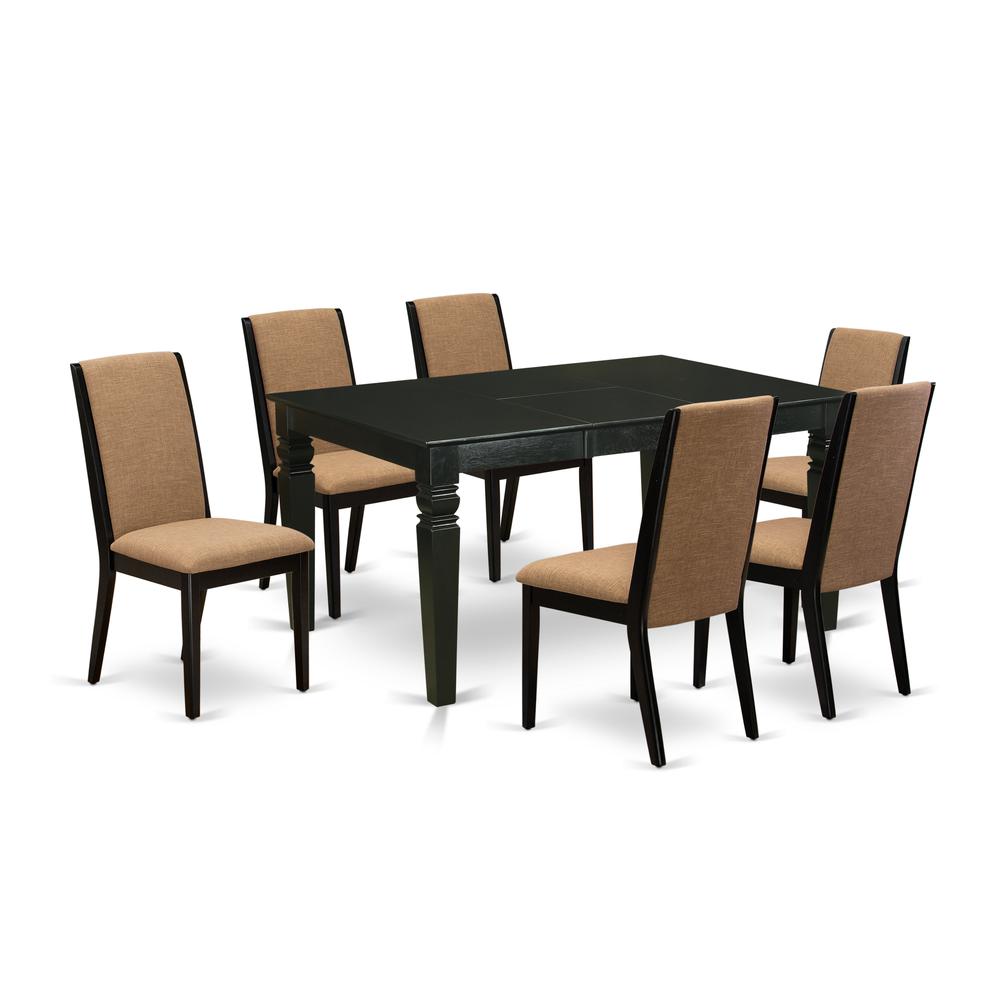 Dining Room Set Black WELA7-BLK-47 By East West Furniture | Dining Sets | Modishstore - 2