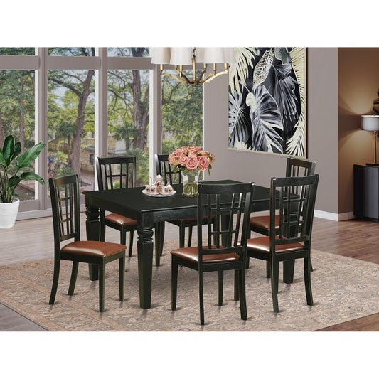 7 Pcs Dining Room Sets -Small Kitchen Table And 6 Kitchen Chairs By East West Furniture | Dining Sets | Modishstore