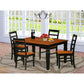 5 Pc Dinette Set With A Dining Table And 4 Wood Dining Chairs In Black By East West Furniture - Wepf5-Bch-W | Dining Sets | Modishstore