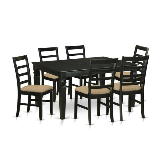 7 Pc Dinette Set For 6-Dining Table And 6 Dinette Chairs By East West Furniture | Dining Sets | Modishstore