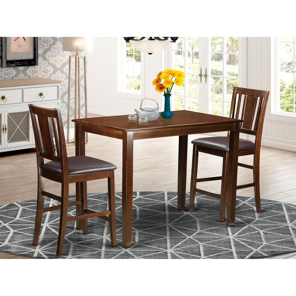 3 Pc Dining Counter Height Set - Table And 2 Bar Stools. By East West Furniture | Bar Stools & Table | Modishstore