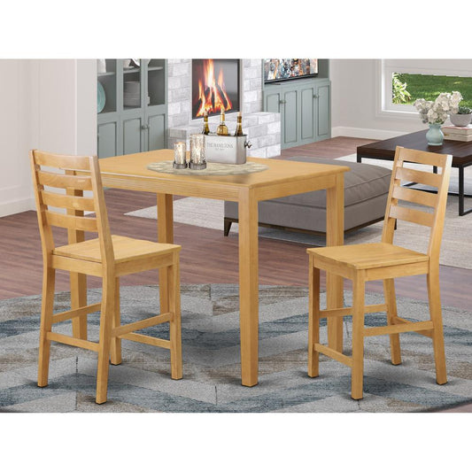 3 Pc Counter Height Pub Set - Counter Height Table And 2 Counter Height Dining Chair. By East West Furniture | Bar Stools & Table | Modishstore