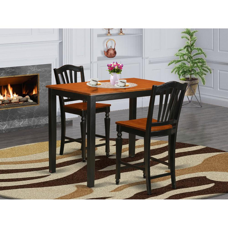 3 Pcpub Table Set-Pub Table And 2 Bar Stools By East West Furniture | Bar Stools & Table | Modishstore