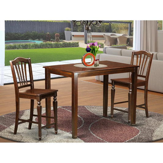 3 Pc Counter Height Dining Room Set - Counter Height Table And 2 Bar Stools. By East West Furniture | Bar Stools & Table | Modishstore