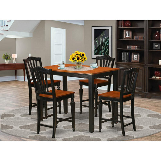 5 Pc Dining Counter Height Set - Counter Height Table And 4 Kitchen Chairs. By East West Furniture | Dining Sets | Modishstore