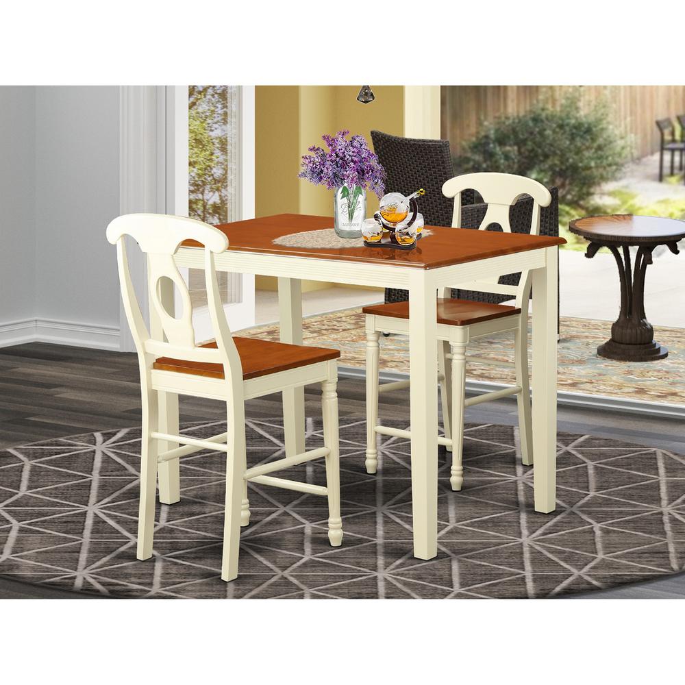 3 Pc Dining Counter Height Set - Dining Table And 2 Counter Height Chairs. By East West Furniture | Dining Sets | Modishstore