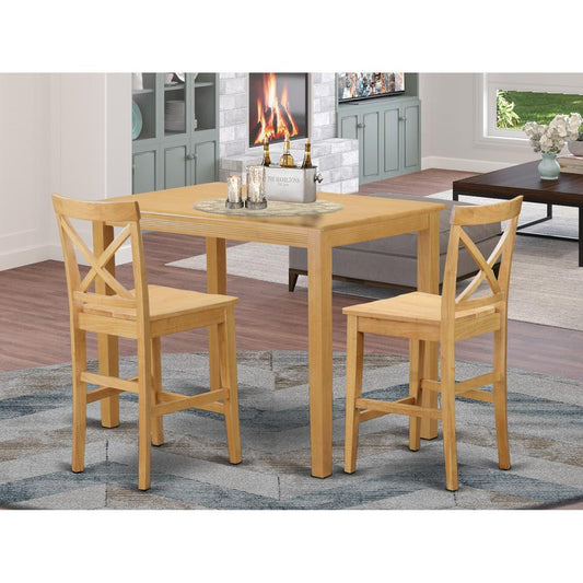 3 Pc Counter Height Set - High Top Table And 2 Dining Chairs. By East West Furniture | Dining Sets | Modishstore