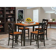 5 Pc Counter Height Dining Room Set-Pub Dining Table And 4 Dining Chairs. By East West Furniture
