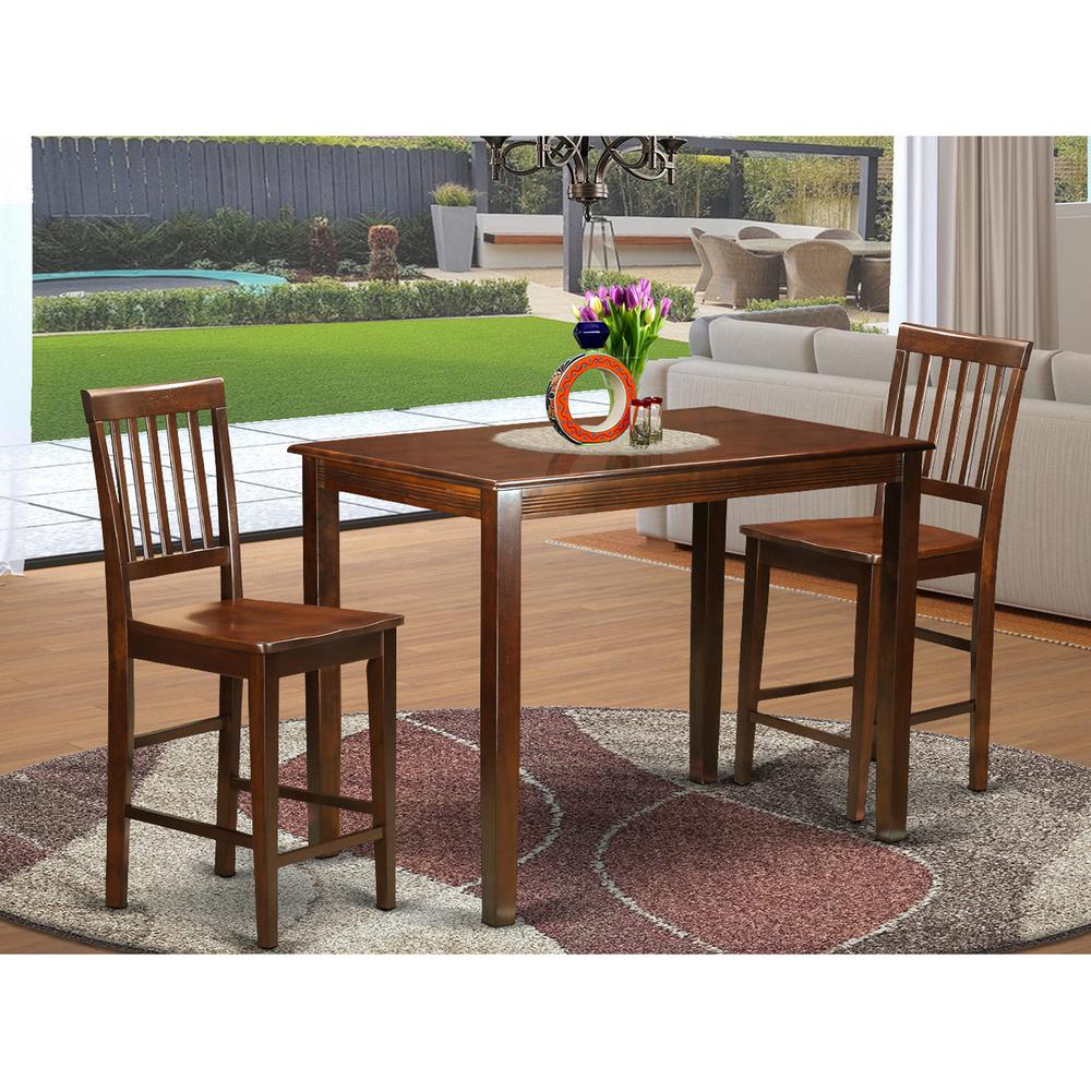 3 Pc Counter Height Table And Chair Set - High Table And 2 Counter Height Chairs. By East West Furniture | Dining Sets | Modishstore