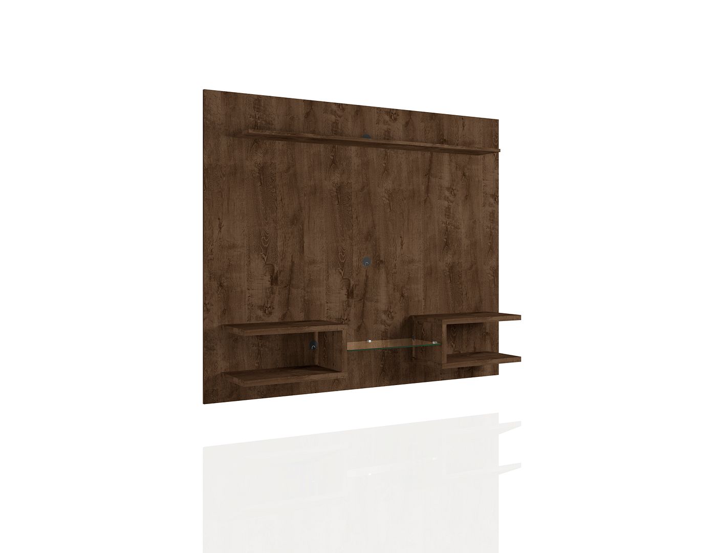 Manhattan Comfort Plaza 64.25 Modern Floating Wall Entertainment Center with Display Shelves in Rustic Brown | TV Stands | Modishstore-2