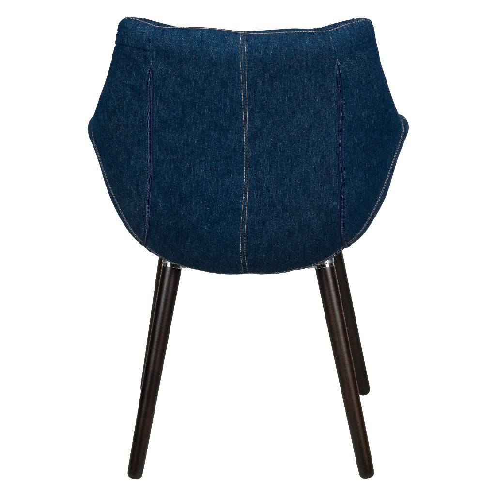 LeisureMod Milburn Tufted Denim Lounge Chair | Lounge Chairs | Modishstore - 4