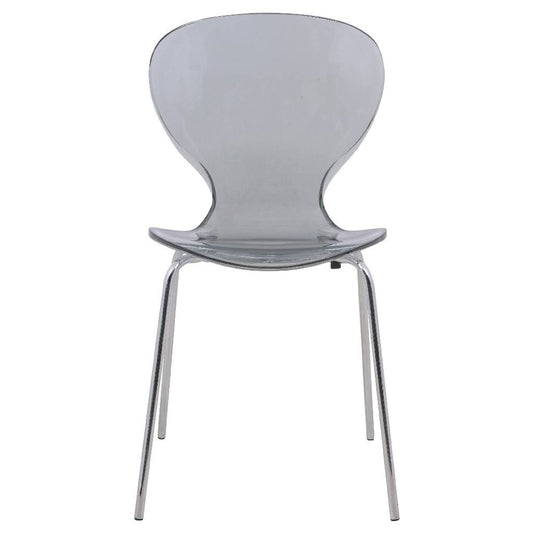LeisureMod Modern Oyster Transparent Side Chair, Set of 4 | Side Chairs | Modishstore