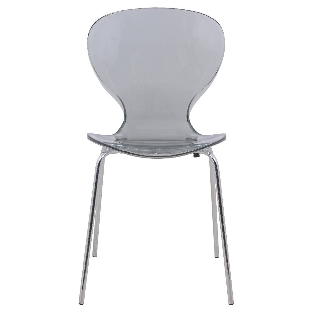 LeisureMod Modern Oyster Transparent Side Chair, Set of 4 | Side Chairs | Modishstore