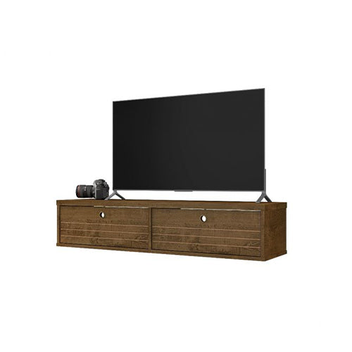 Manhattan Comfort Liberty 42.28 Mid-Century Modern Floating Entertainment Center with 2 Shelves in Rustic Brown | TV Stands | Modishstore - 2