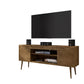 Manhattan Comfort Bradley 62.99 TV Stand Rustic Brown with 2 Media Shelves and 2 Storage Shelves in Rustic Brown with Solid Wood Legs | TV Stands | Modishstore-2