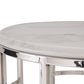 Modrest Silvan Modern Marble & Stainless Steel End Table | Modishstore | End Tables-3
