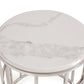Modrest Silvan Modern Marble & Stainless Steel End Table | Modishstore | End Tables-2