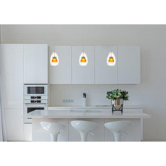 Integrated Dimmable Led Double Glass Mini Pendant Light. 6W, 450 Lumen, 3000K, Frosted Yellow By Cal Lighting